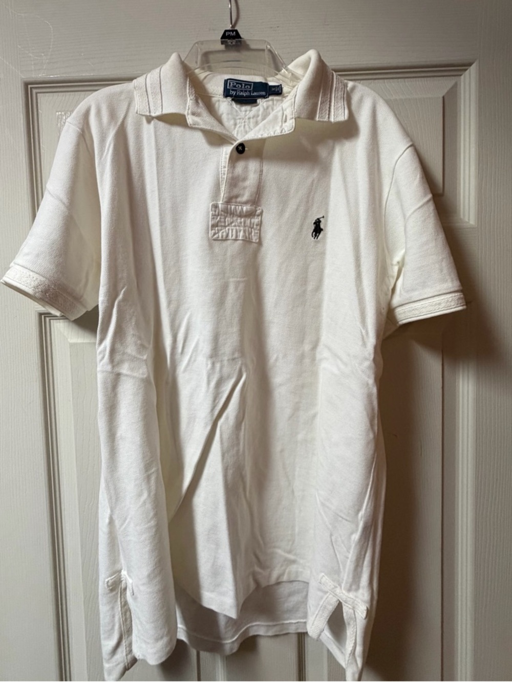 Ralph Lauren Men’s White Polo with Black Pony Logo